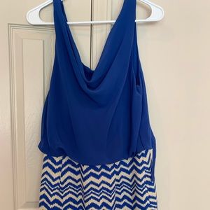 Blue Tribal Romper
